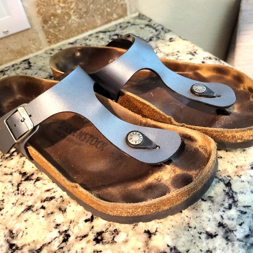 Birkenstock Gizeh Sandals Women's Size 38 US 7-7.5 dark gray Flip Flops